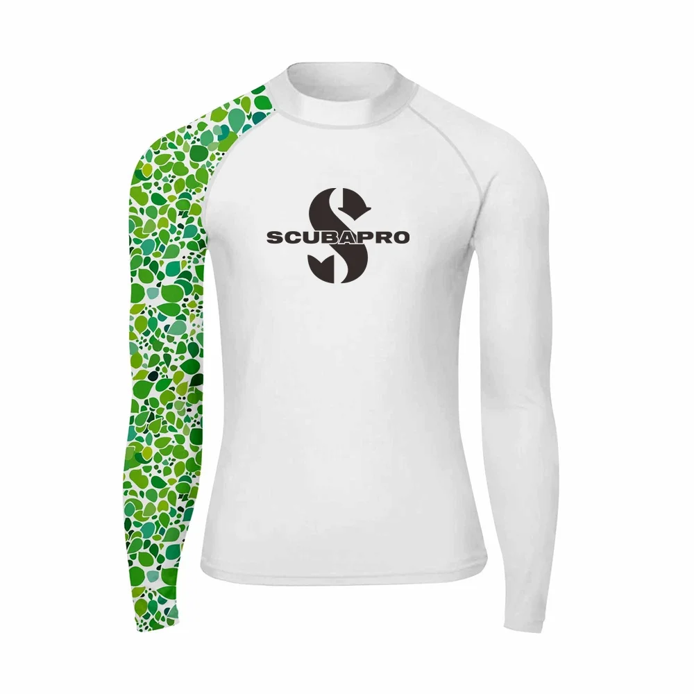 Surfing Rash Guard stroje kąpielowe męskie z długim rękawem ochrona UV odzież do nurkowania letnie sporty wodne pływanie Rashguard t-shirty