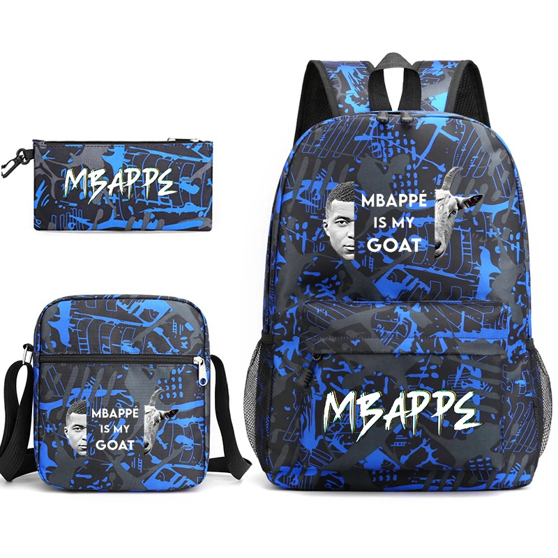 Mochila Jovem Conjunto, Bolsa Escolar Estudante, Bolsa de Ombro, Lápis, 3 Pcs