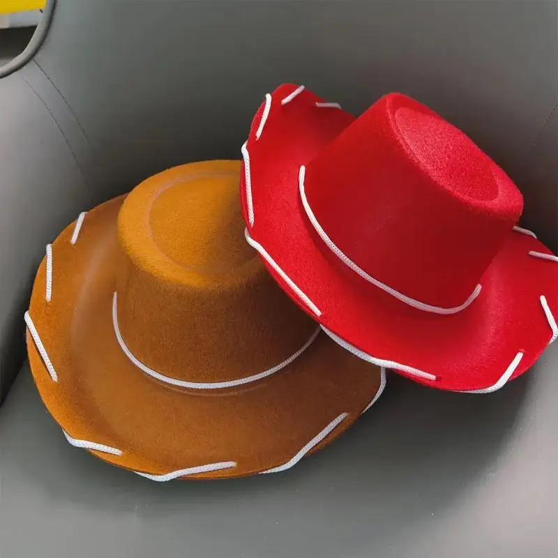 Brown Red Cowboy Western Hat Costume Hat Accessories For Toddler Child Theme Birthday Party Halloween Costume Dress