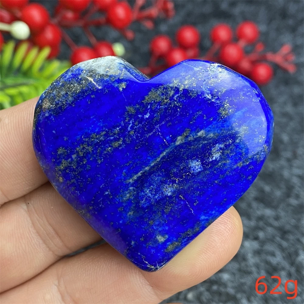 

Pure Natural Gem Lapis Lazuli Heart Hand Polished Home Garden Decoration Holiday Gift Feng Shui Evil Crystal Stone Healing