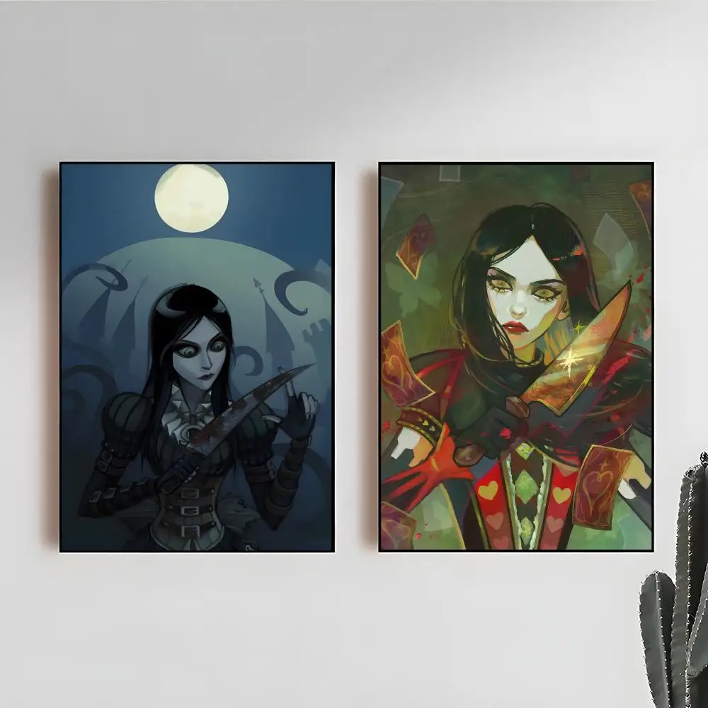 Gothic Steampunk A-Alice Madness Returns Dark Fantasy Art Poster Premium For Living Space Home Bar Cafe Wall Decor & Gift
