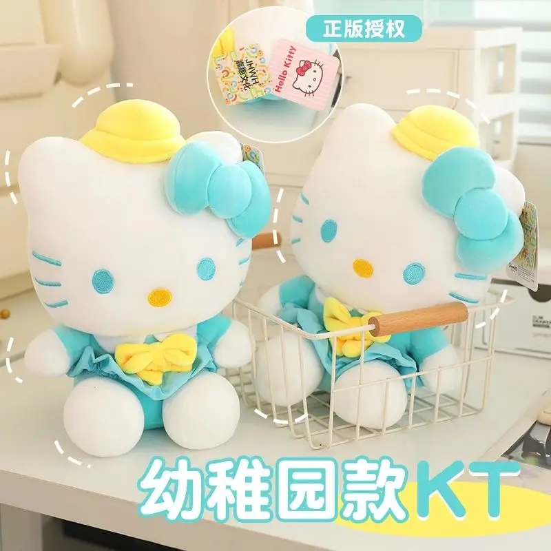 

Подлинная плюшевая игрушка Sanrio Hello Kitty для детского сада, милая мультяшная мягкая кукла, креативный подарок на день рождения для детей и коллекционеров