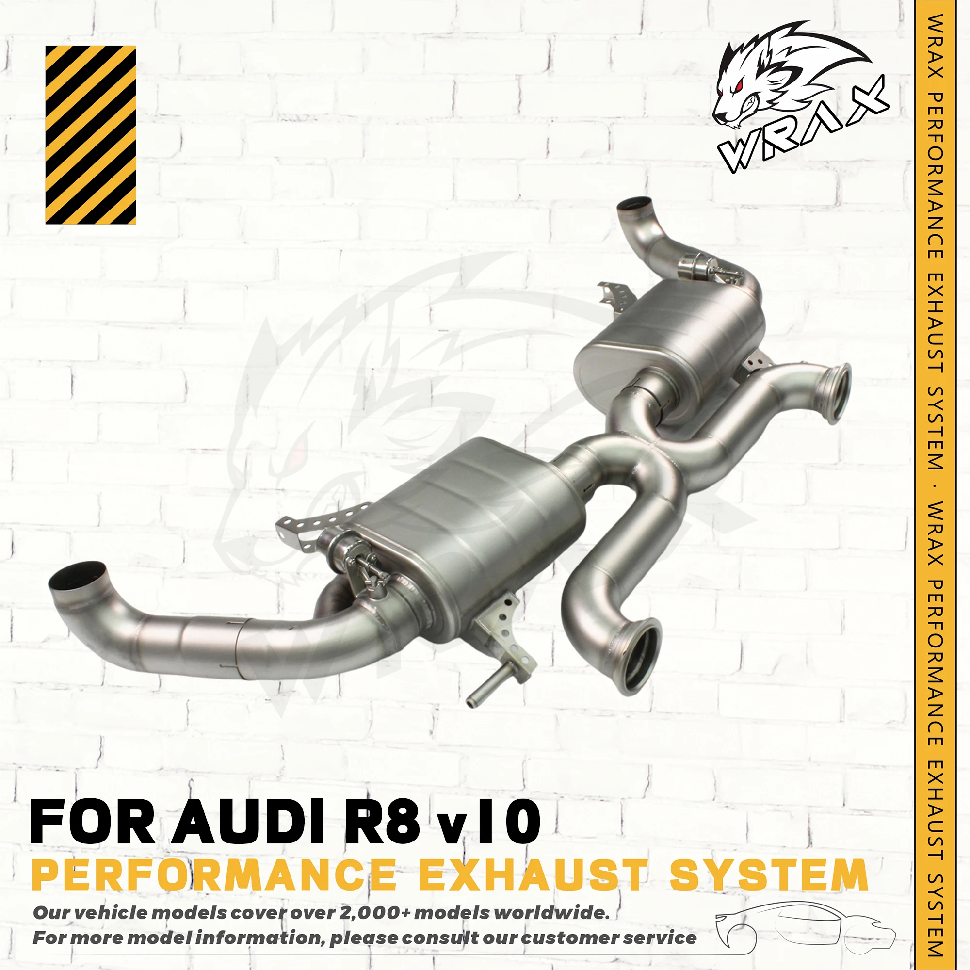

WRAX sus304 Exhaust For AUDI R8 v10 cooper Exhaust Control Valve Systems car accessories Catback Original Replacement