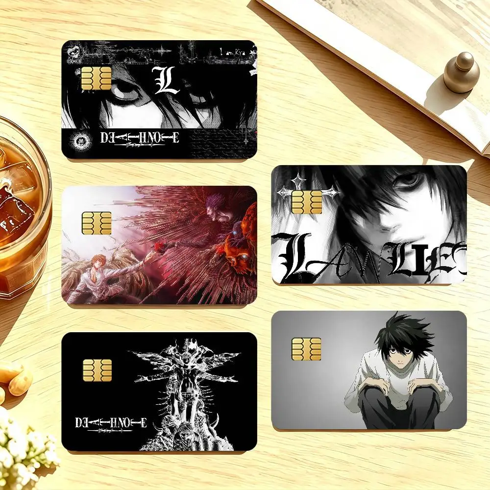 Anime Death Note Credit Card Public Transportation Cards Protective Sticker Waterproof Card Face Decoration 4PCS