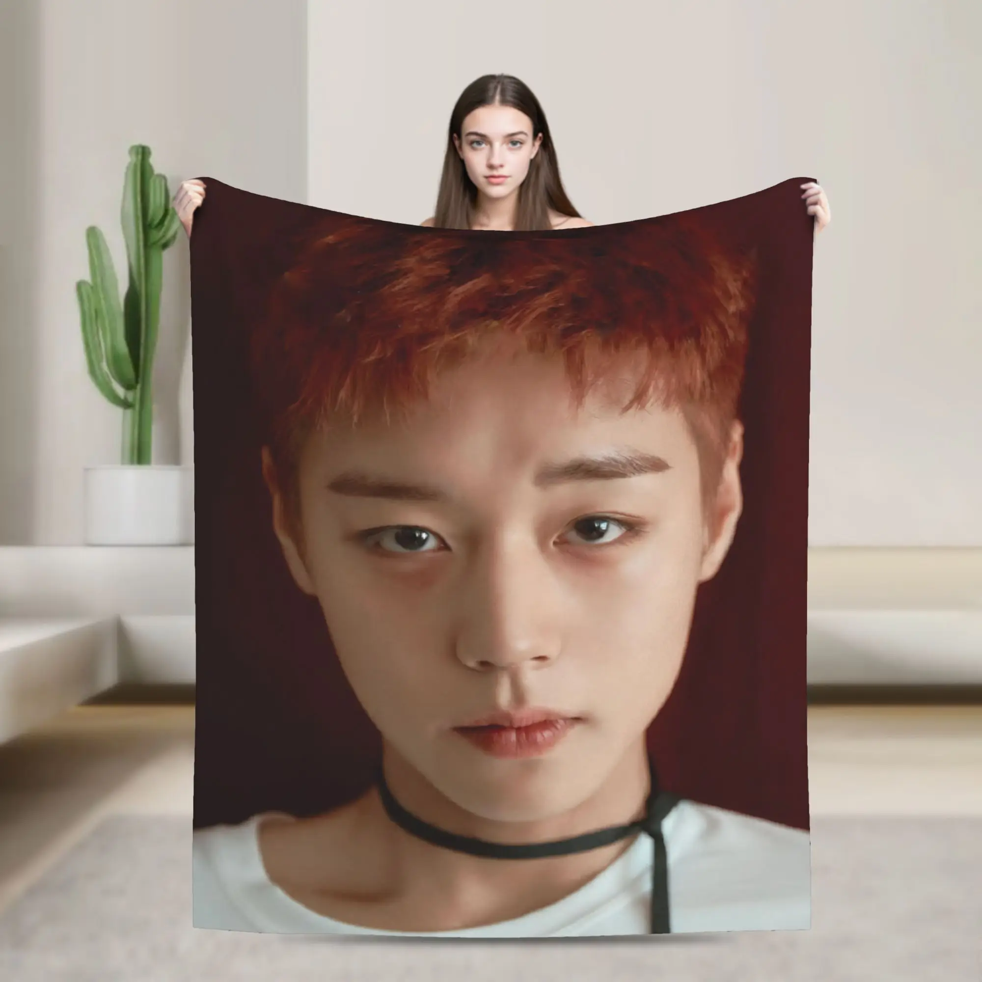 P-Park Ji-hoons Singer Music Blankets Fleece All Season  Multifunction Super Soft Throw Blanket for Home Bedroom Bedspread
