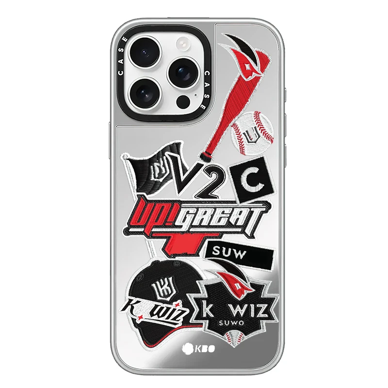 حافظة هاتف بإطار فضي لفريق البيسبول على الطراز الكوري مع MagSafe لهاتف iPhone 17 16 14 13 15 Pro Max Plus Air Fashion