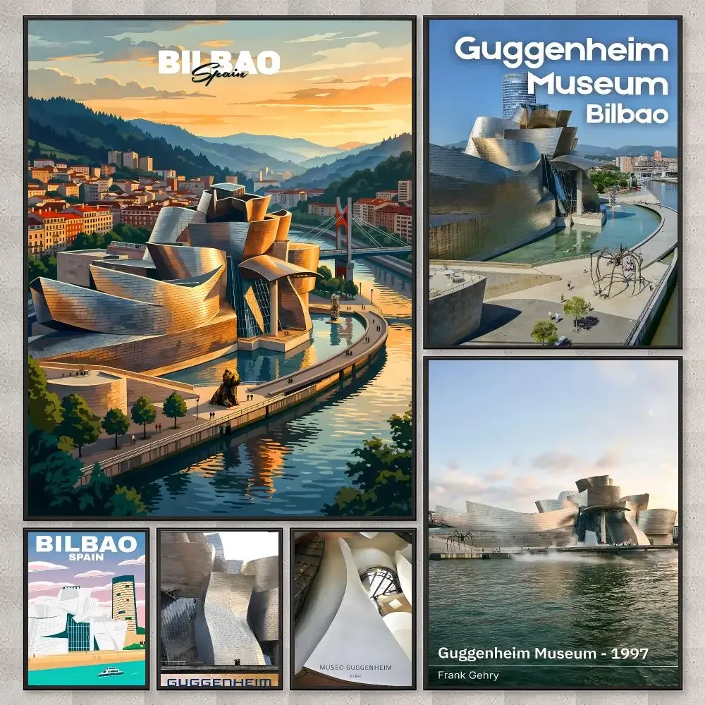 Pattern Guggenheim Museum Bilbao Poster HD Printing Nordic Style Home Decor Wall Art for the Living Rooms Hallways Gift Giving
