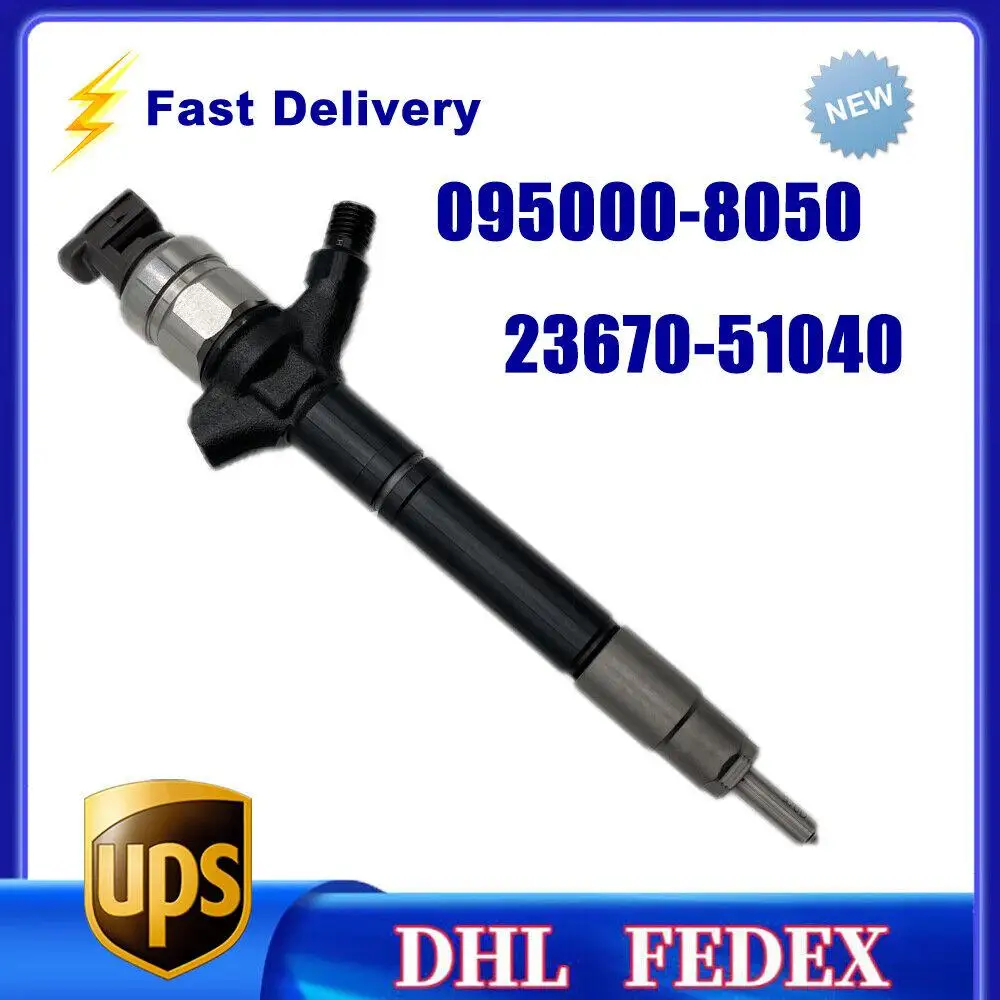 

095000-8050 Common Rail Diesel Fuel Injector 23670-51040 for Toyota Land Cruiser