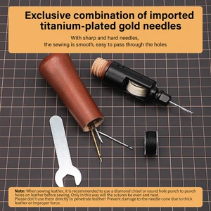 Kit de hilo de punta de costura de cuero wuta kit de máquinas herramientas de costura a mano de costura de cuero de cuero shoemaker lienzo reparación 10 mejores kit de cuero de ventas - №7