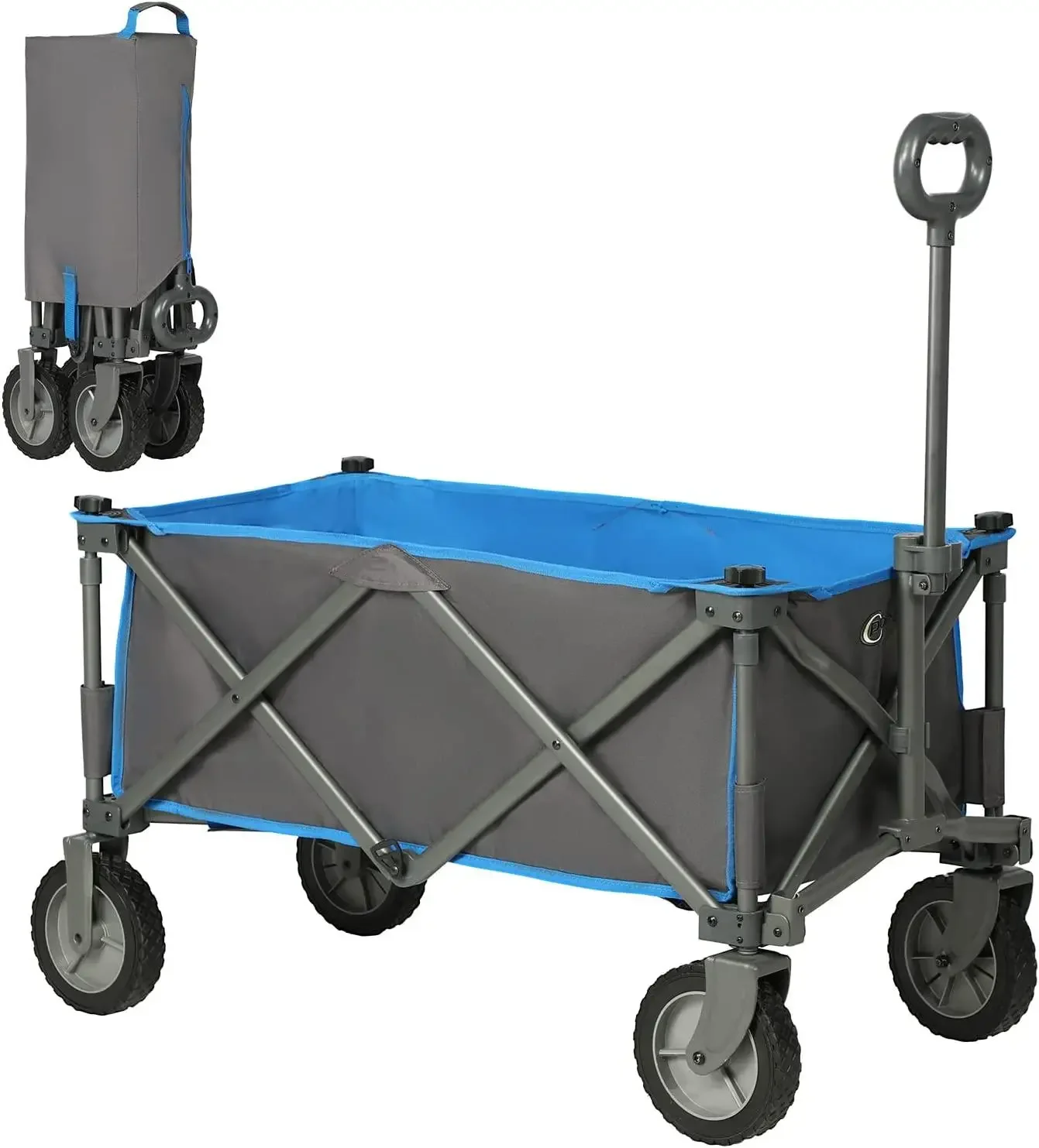 Adjustable Handle Camping Trolley Foldable Collapsible Folding Utility Cart Wagon