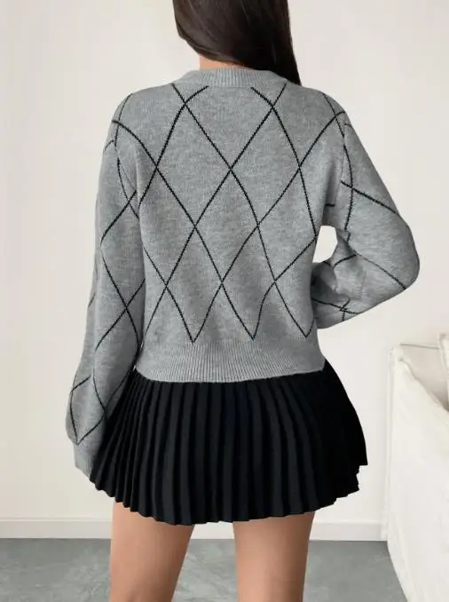 

Women's Sweater 2025 New Autumn/winter Latest Hot Selling Women's Sweater with Elegant Temperament,round Neck Bow Knit Sweater