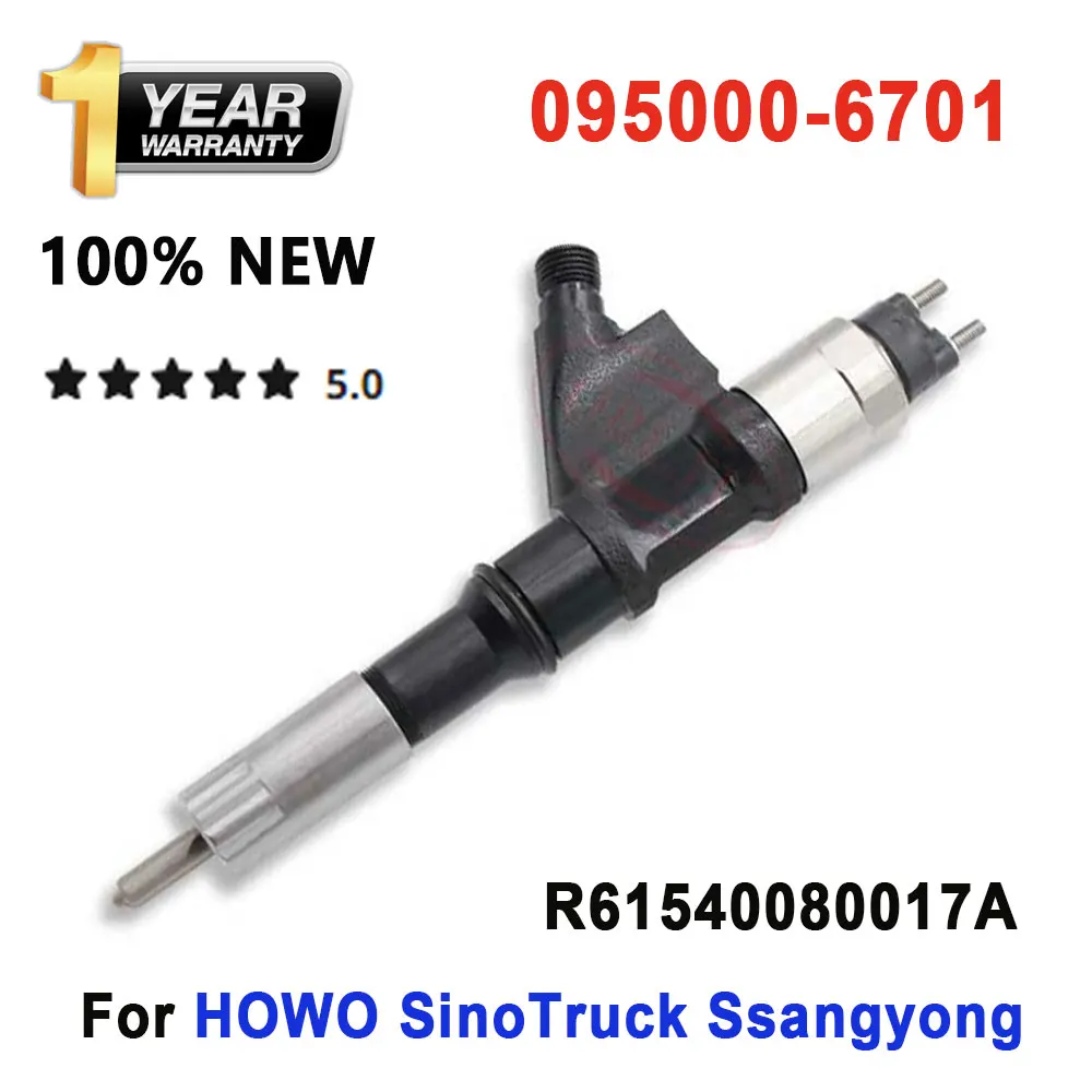 

095000-6701 Diesel Injector Nozzle R61540080017A Fuel Injection Sprayer 095000-6700 For DENSO 6700 6701 HOWO SinoTruck Ssangyong