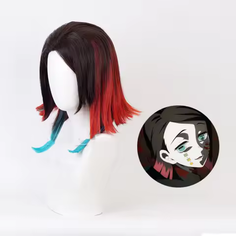 Anime Enmu Anime Cosplay Wig Cosplay Short Synthetic Hair Halloween Party + Wig Cap
