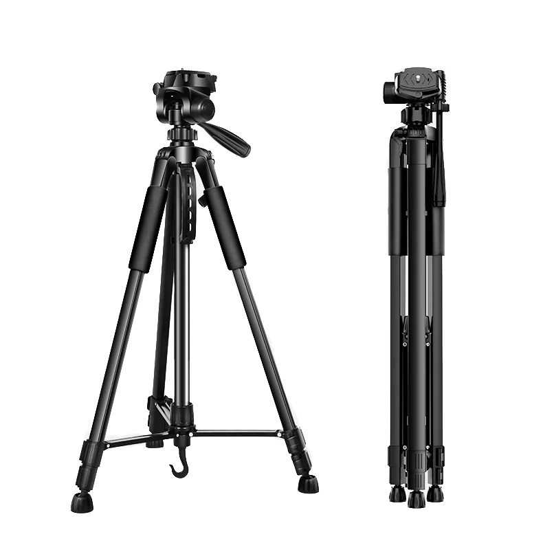 1.4M Mobile Phone Tripod Photography Dslr Camera Tripod Ring Light Stand Portable Aluminum Travel Tripod