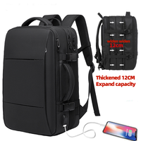 Men's 17-inch laptop backpack, boys' style waterproof bag, Oxford cloth travel casual backpack, student bag, business bag