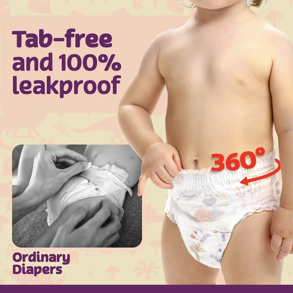 Active Fit Diaper Pants for Babies Toddlers Boys Girls Super Absorbent Leakproof Breathable Comfortable Disposable Pull Up Pants Size 4 Medium 54 Count Pack