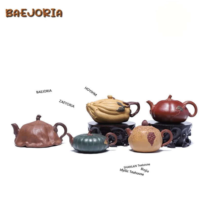 BAEJORIA Retro Yixing Purple Clay Teapots Handmade Antique Pot Raw Ore Section Mud Powder Syrup Kettle Chinese Zisha Tea Set Cha