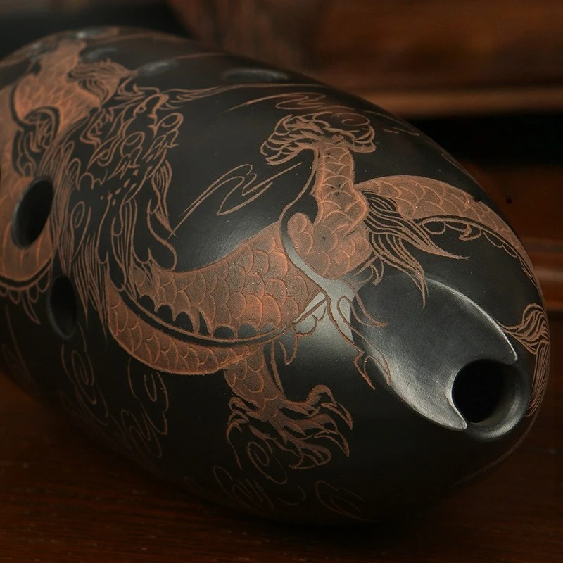 10-hole Double-chamber Ocarina G Tone Traditional Teaching Xun Beginner Adult Playing Pottery Flute Ethnic Musical Instruments