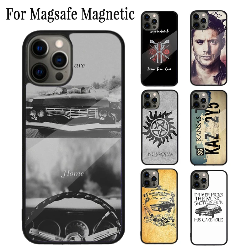 Supernatural Winchester Magnetic Phone Case Coque For iPhone 16 15 14 Plus 13 12 Mini 11 Pro Max Magsafe Wireless Charging Cover