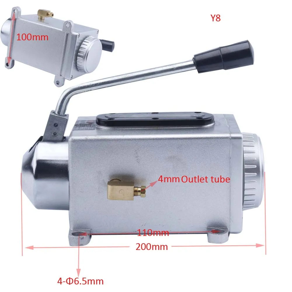 Lubricating Manual Oil Pump Hand Lubrication 500CC CNC 4mm Double or single Outlet Port Manual Lubricating Pump