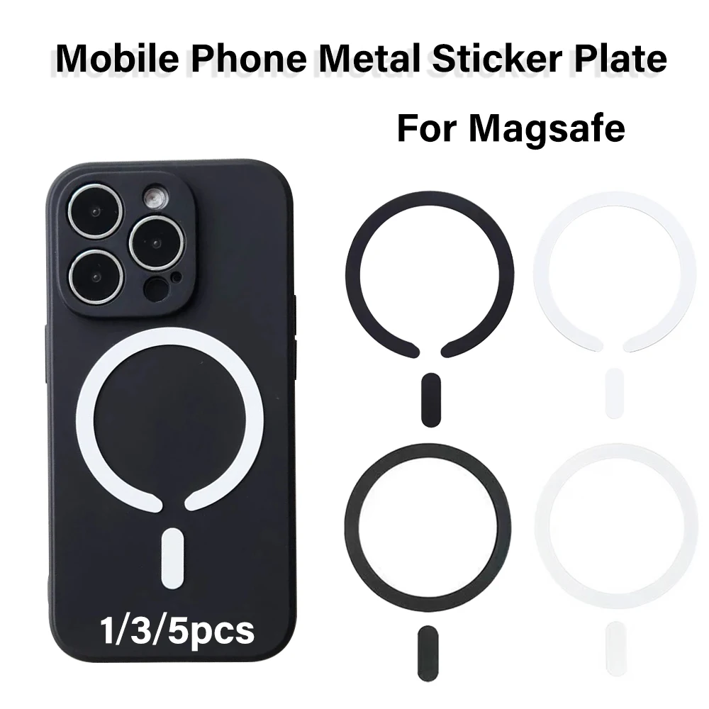 1/3/5 Stück C&O-förmige Handy-Metallaufkleberplatten für Magsafe, Eisenblech für Magnethalter, Metallflicken für iPhone 17, 16, 15