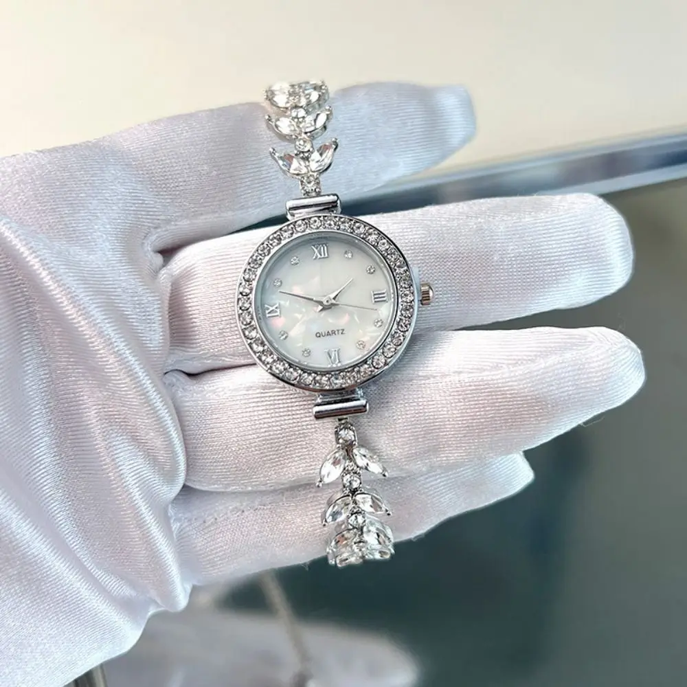 New Rhinestone Quartz Watches Diamond Studded Watch Strap with Adjustable Bracelet Women Wristwatch Wrist Decoration Gift