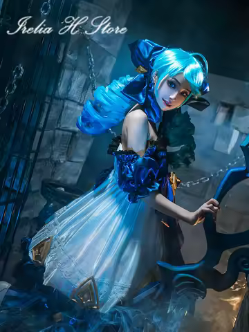 in stock Irelia H Store Gwen from LOL Gwen Cosplay Costume for women Classical Skin Halloween party dress
