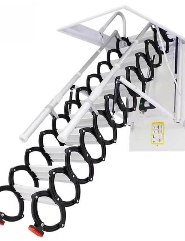 Electric Telescopic Attic Ladder, 500kg Load, CE Certified, Space Saving, Easy Installation, Home Loft Access Solution