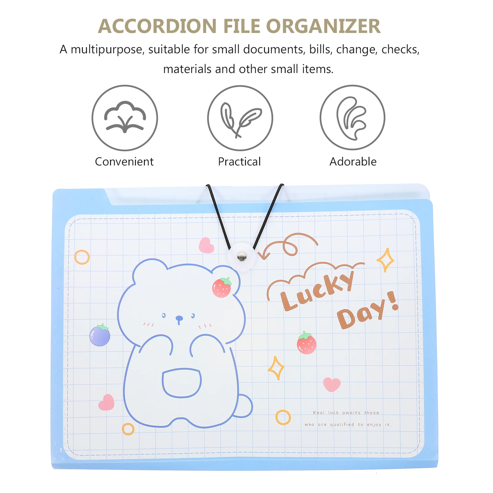 

2 Pcs A4 Accordion File Organizer Plastic Folders Multi-layer Document Storage Bag Lightweight Portable For Bills Checks