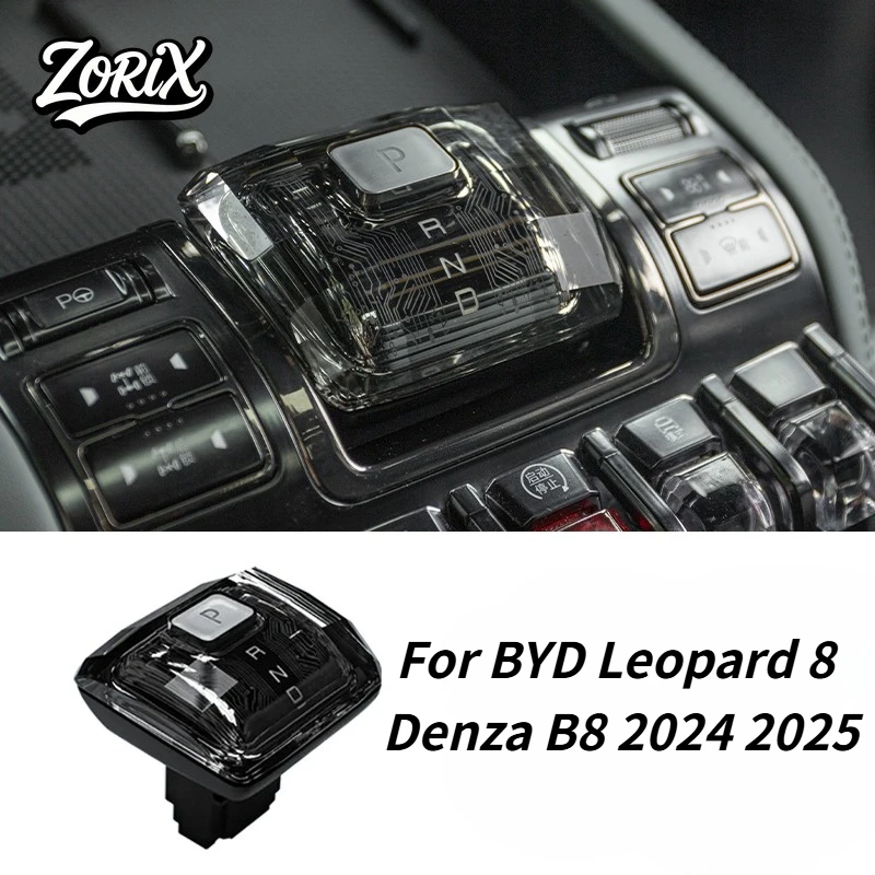 For BYD Leopard 8 Denza B8 2024 2025 Luminous Crystal Gear Shift Knob LED Illuminated Lever Replacement Car Interior Accessories