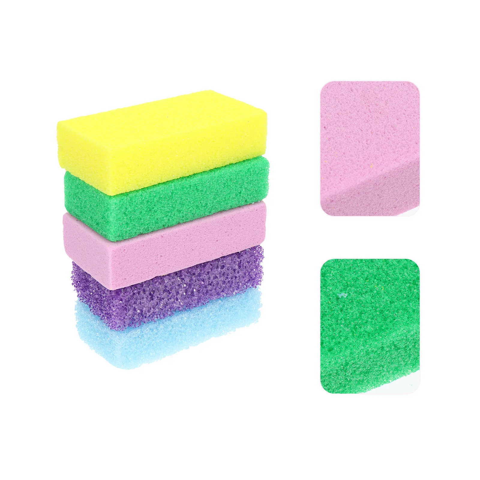 10Pcs Premium Foot Pumice Stone Callus Remover Pedicure Scrubber for Dry Hard Skin Exfoliation Softening Travel Friendly Storage