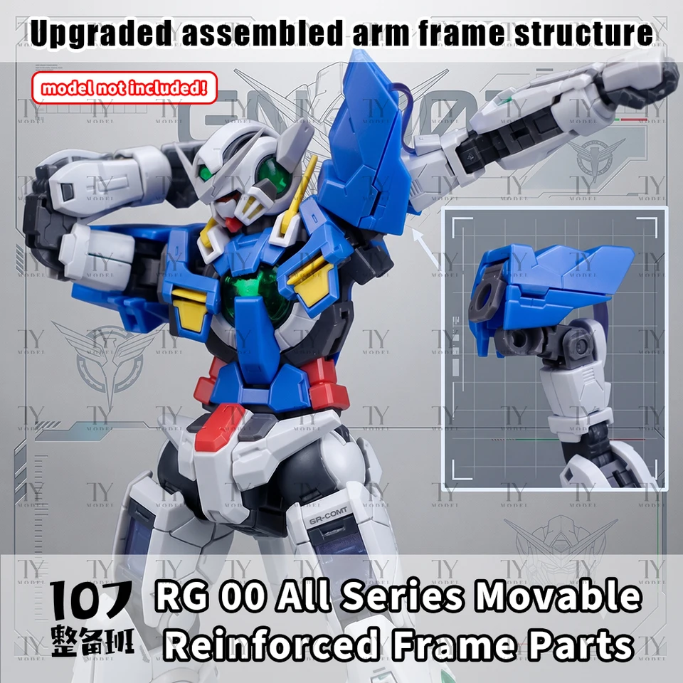 107 Model Kits Reinforced Movable Frame Modified Parts for RG00