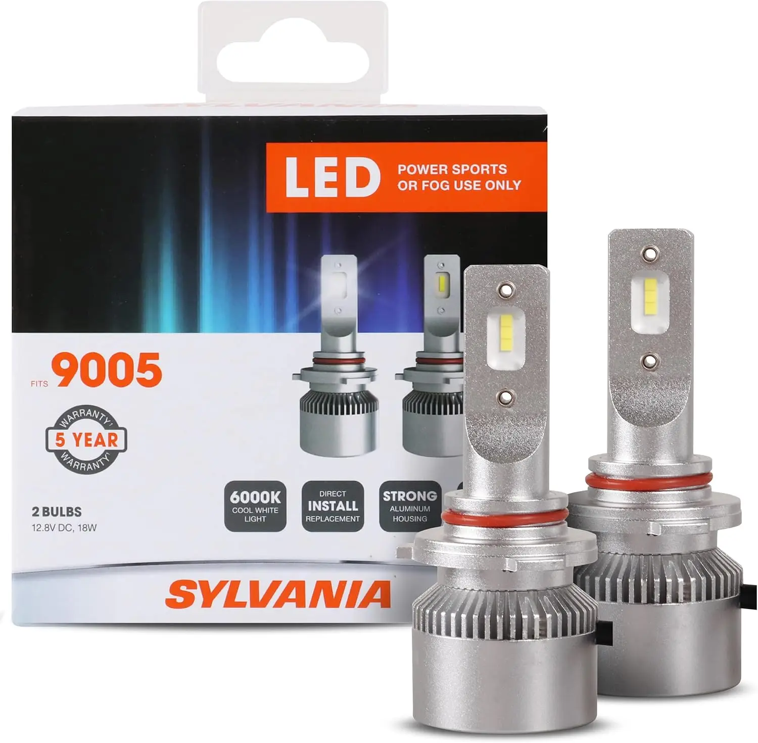 

9005 LED Headlight Bulbs for Off-Road Vehicles and Fog Lights - 2 Pack with Cooling Fan