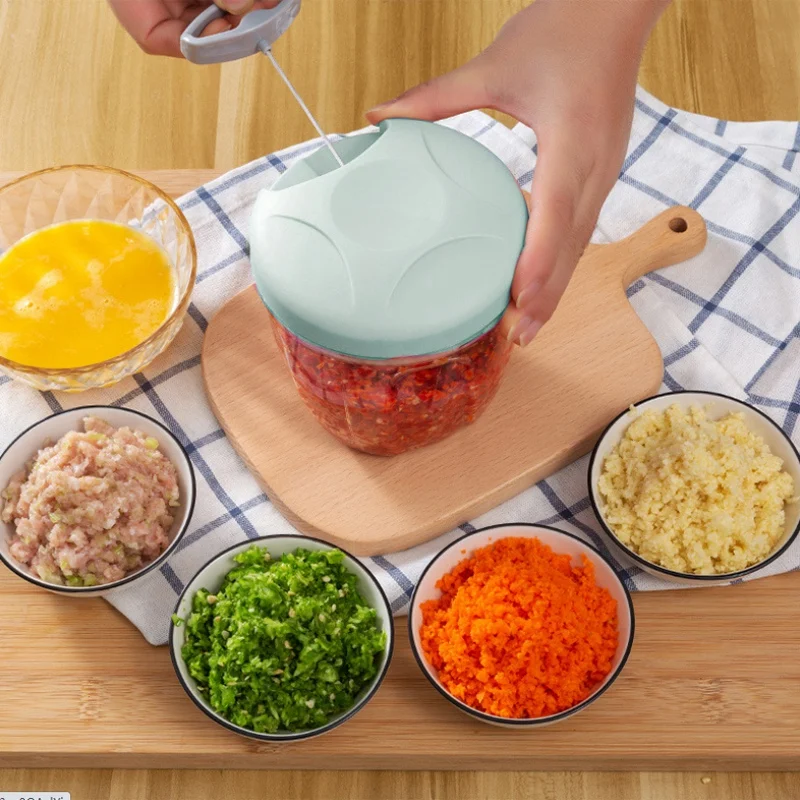 

B01C-ручной измельчитель, пресс для чеснока, измельчитель овощей и фруктов, мясорубка, измельчитель чеснока, резак, домашние кухонные инструменты, 900 мл