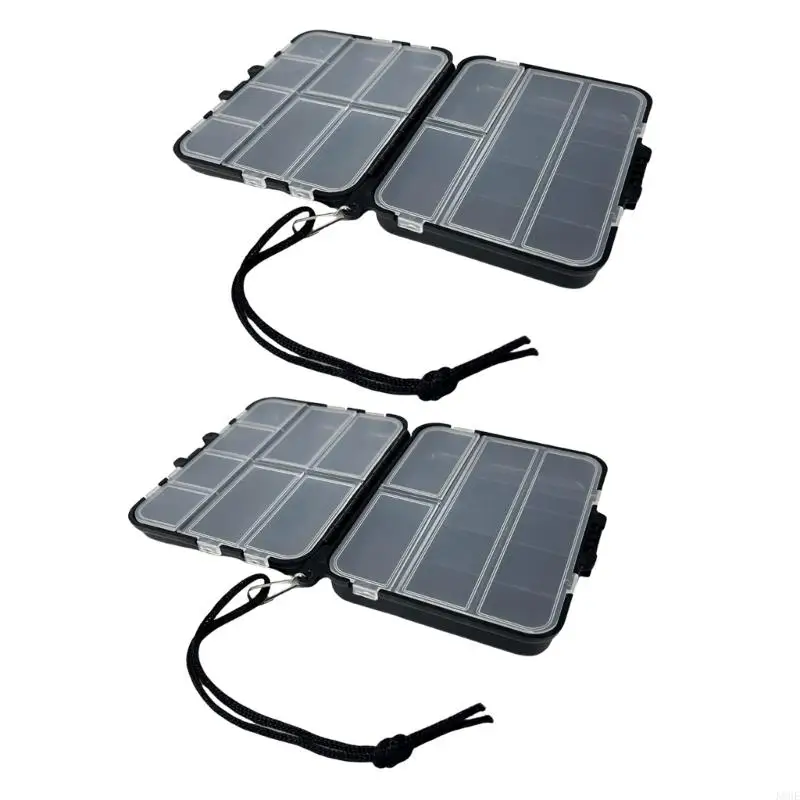 k8geストレージボックス可視折りたたりケースダブルサイドフィッシングルアーベイトフックコンテナ