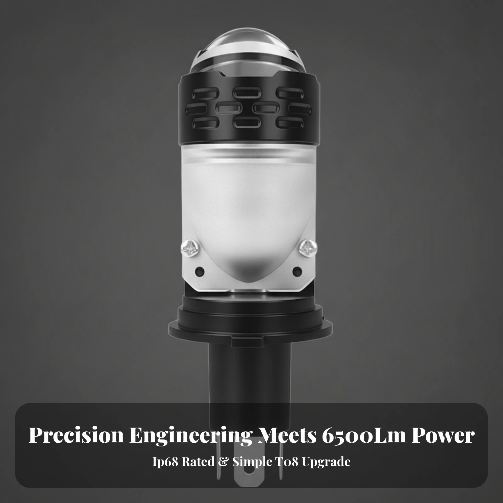 H4 Direct-Insertion LED Motorcycle Headlight Bulb 12V Motorcycle Headlight Bulb with Integrated Optical Lens Lens Plug and Play