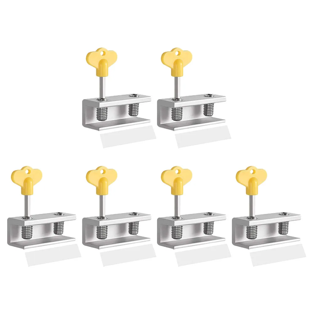 

6pcs Sliding Locks Safety Door Child Proof Aluminum Anti Theft Sliding Door Lock Partially Open Close Hardware