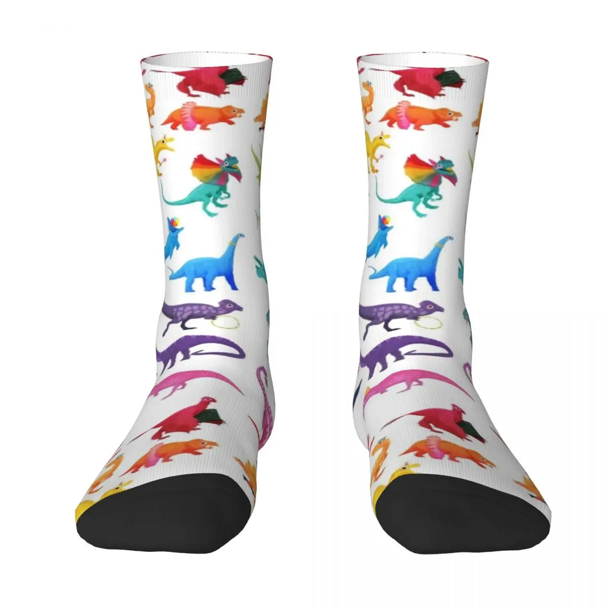 

Rainbow dinos Socks sports and leisure set happy winter thermal Socks Male Women's