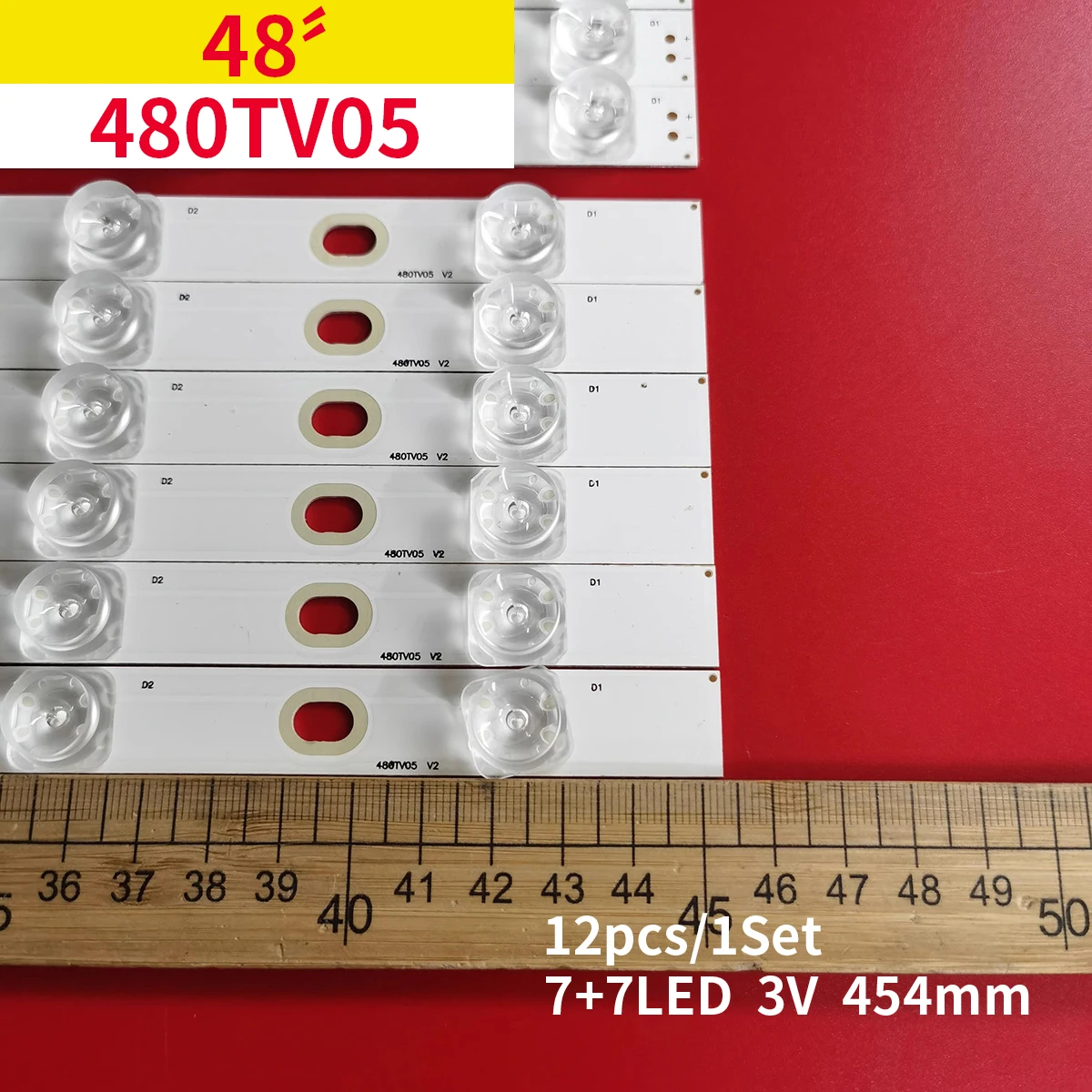 

LED backlight strip for TX-48AX630B TX-48AX630E TX-48AXW634 480TV05 480TV06 V2 BX-48S04E01-2BBH2 MX-48S04E03 LSC480FJ01-P01