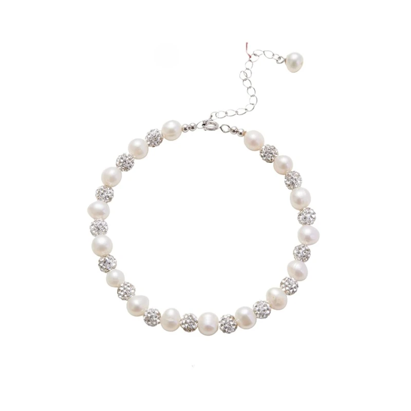 

Natural pearl sterling silver bracelet girls light luxury niche temperament girlfriends 2024 new models