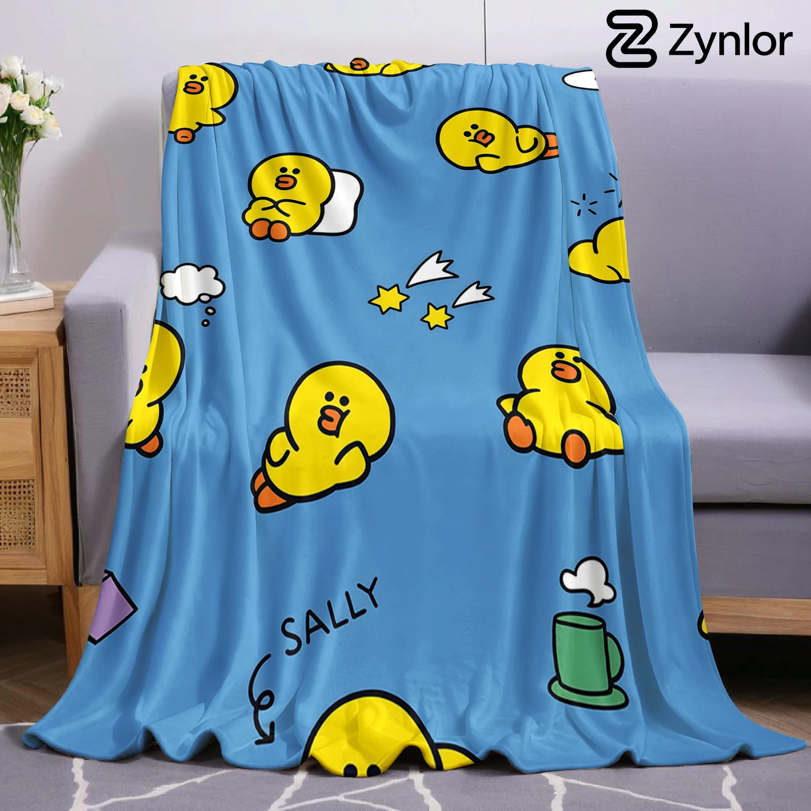 Sally Duck Ultra Soft Sherpa Fleece Blanket Fluffy Warm Halloween Cozy Throw for Sofa Couch Bedroom Gift All season