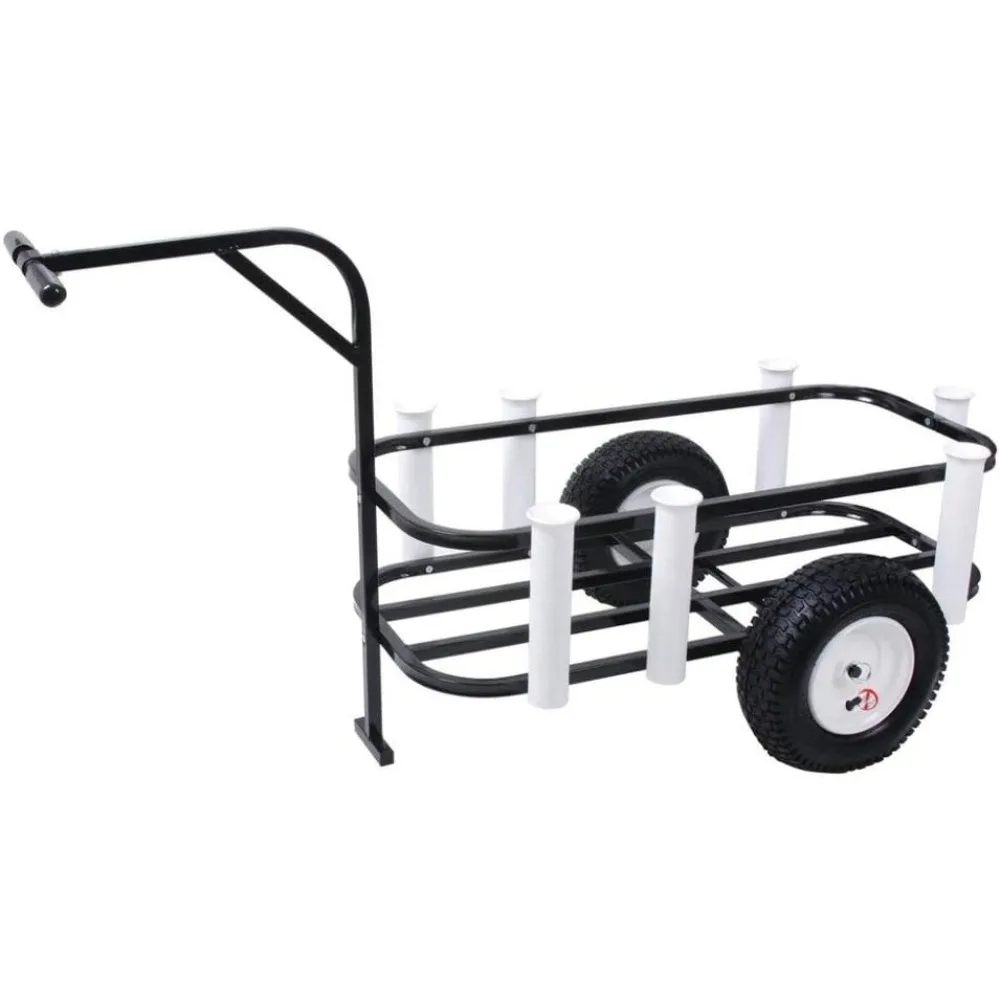

Deluxe Surf, Pier and Beach Cart – Outdoor Fishing Rolling Wheel Wagon