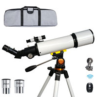 TONTUBE Professional Astronomical Telescope 500m Focal Length Refractor FMC 80500 Powerful Monocular Telescope for Stargazer