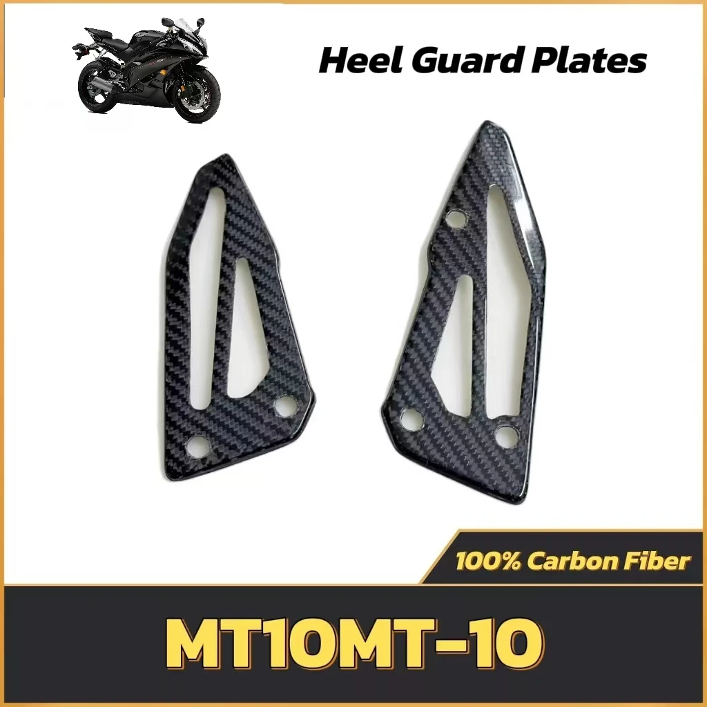 

Suitable For YAMAHA MT10 MT-10 FZ-10 2016-2024 100％ 3K Carbon Fiber MT-10 Motorcycle Accessories Heel Plates Guards Footrests