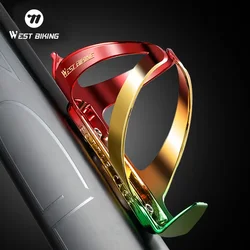 WEST BIKING Bicycle Bottle Holder Lightweight MTB Water Bottle Cages Colorful Gradient Plated Bottle Holder Mountain Road Bike