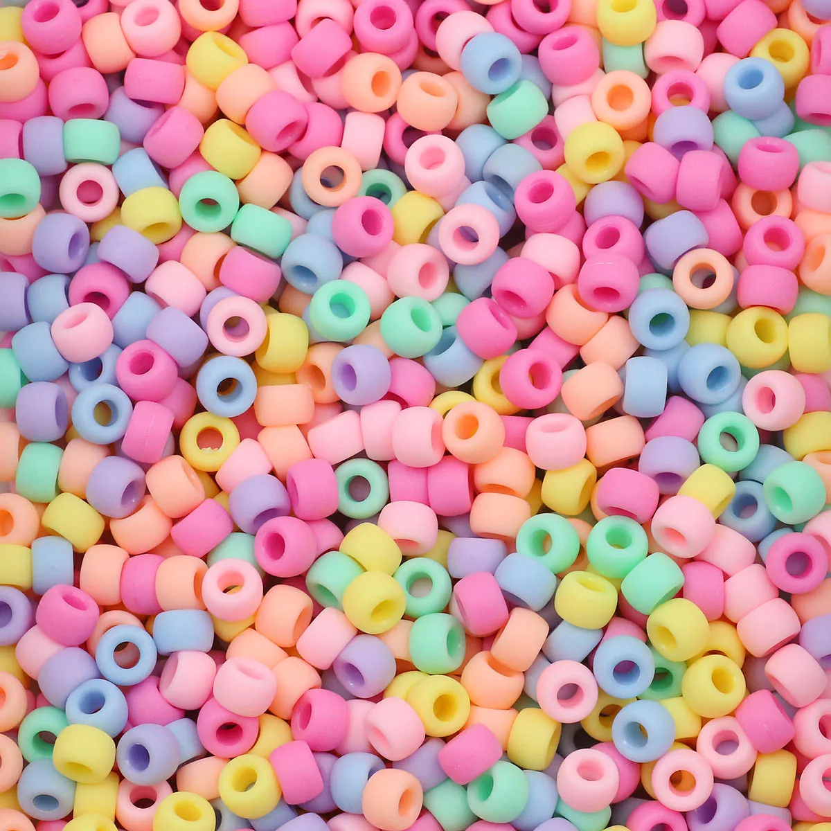 1000 Stuks Multi-gekleurde Groot Gat Pony Kralen Voor Sieraden Maken Diy Kids Ambachten Vriendschap Armbanden Kralen Sleutelhangers Levert