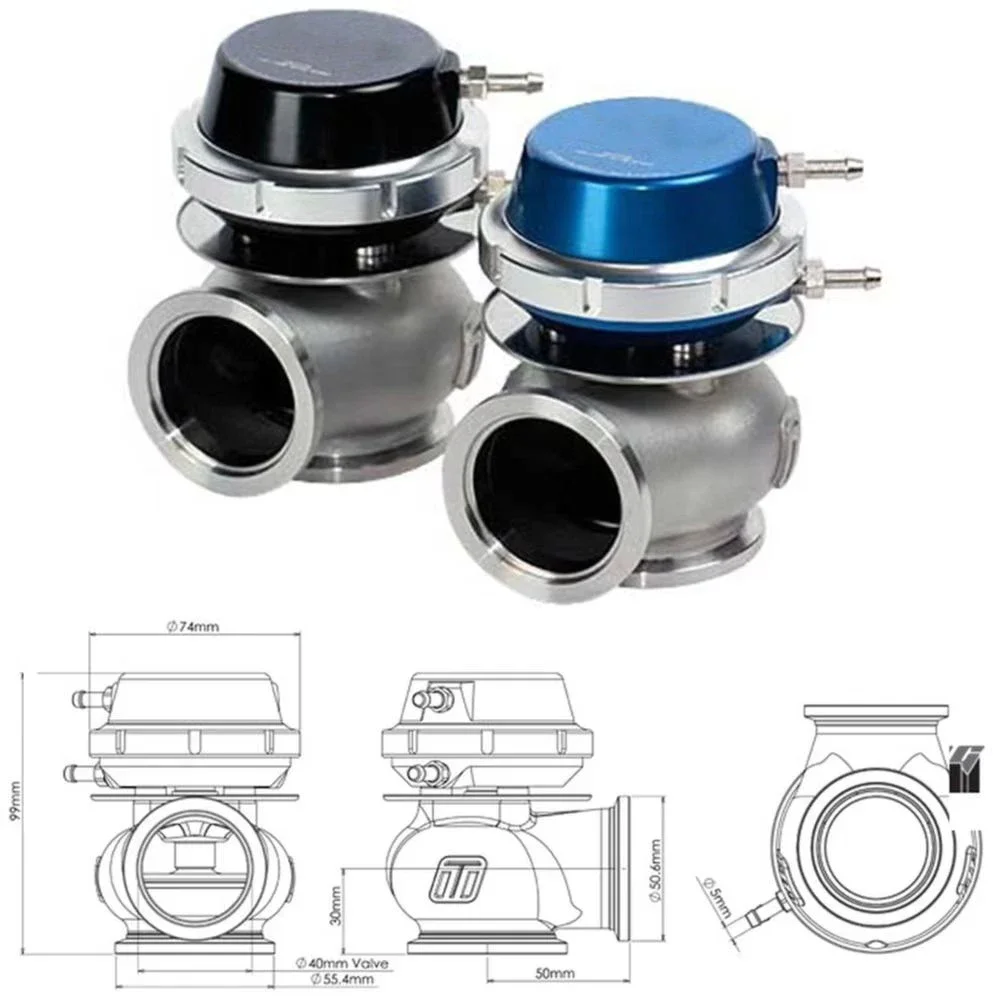 Universal 40mm Turbo External Wastegate Kit With V-band Flange & Clamp Universal Turbo External Waste Gate For Turbo Manifold