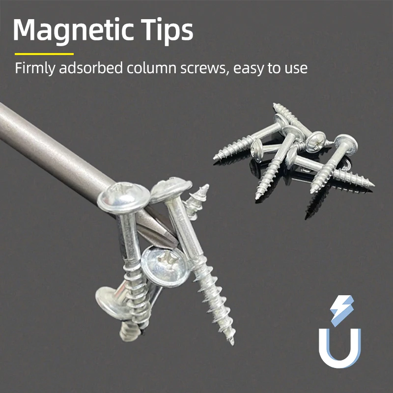 Screwdriver Bits Set S2 Steel 1/4Hex Magnetic Screw Driver Drill Bit Repair DIY Hand Tools U Shaped/Bicycle/Y-Type/Star/Triangle