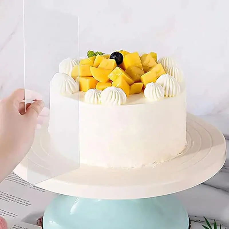 11.81 and 7.87 Inch Large Transparent Acrylic Cake Scrapers Are Smoother Rectangular Home That Tools Kitchen Accessories - view 4