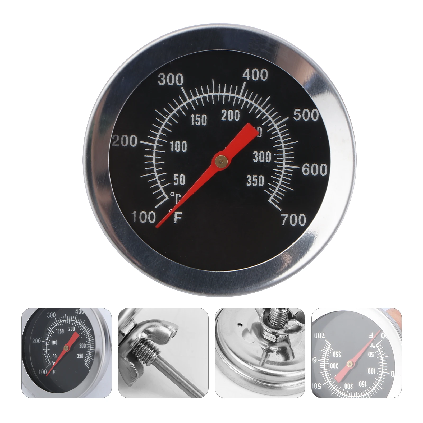 

Thermometer Easy Installation Gill Grill Environmental Friendly Stainless Steel Meat